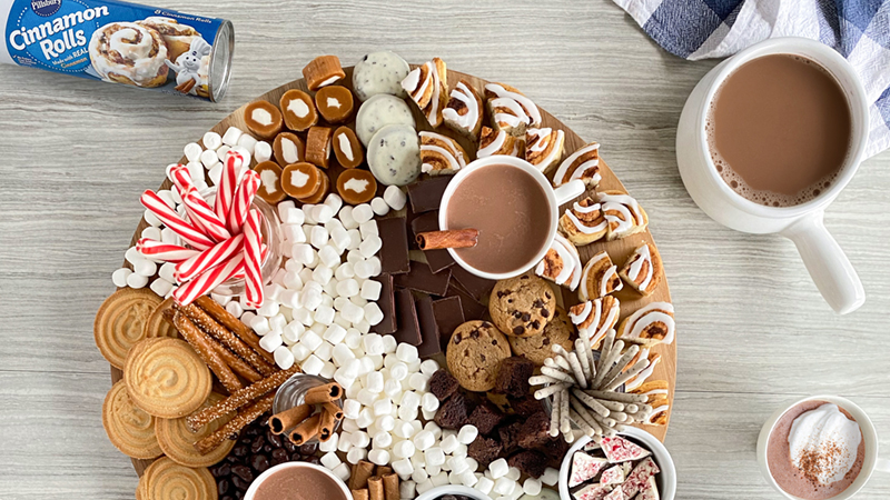 EASY Hot Chocolate Charcuterie Board with Fun Toppings!